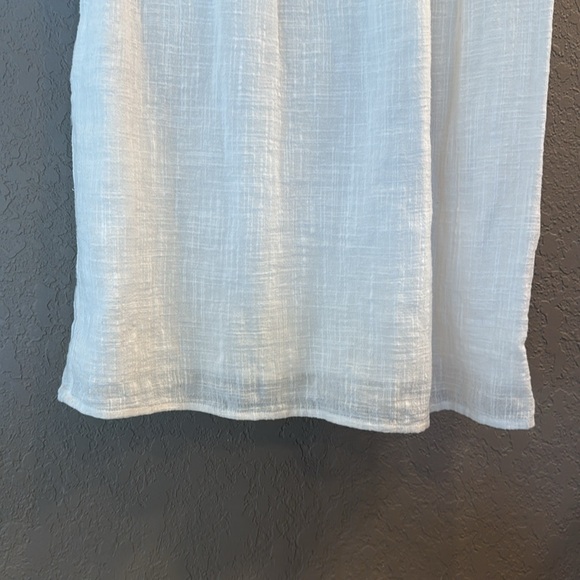 C&C California White Dress with Vibrant Patterned Neckline. NWOT - Picture 5 of 8